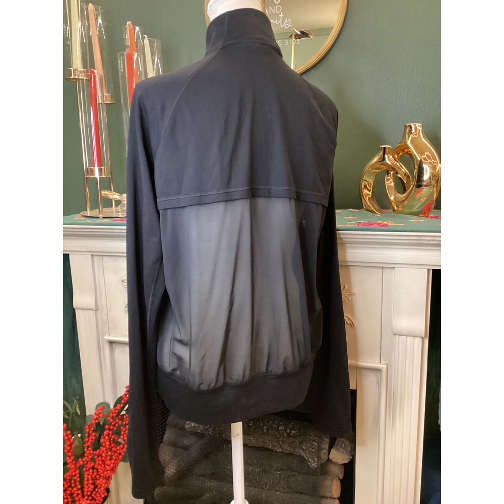 Victoria Sport Black Zip Up Jacket‎ Mesh Back Athletic Women's M